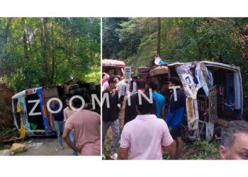 ಸುಬ್ರಹ್ಮಣ್ಯಕ್ಕೆ ತೆರಳುತ್ತಿದ್ದ ಮದುವೆ ವಾಹನ ಪಲ್ಟಿ : ಹಲವರಿಗೆ ಗಾಯ : ಆಸ್ಪತ್ರೆಗೆ ದಾಖಲು..!!!