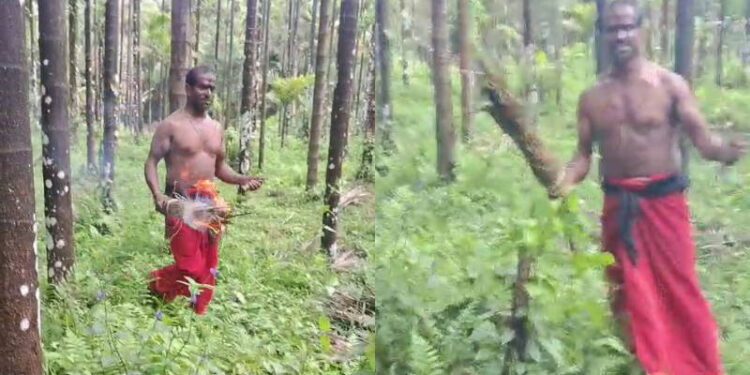 ದೈವದಂತೆ ವರ್ತಿಸಿ, ಸರ್ವೆಗೆ ಬಂದವ್ರ ಮೇಲೆ ಹಲ್ಲೆ ..!!