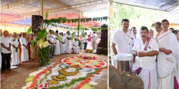 ಕಡಂಬು ಶ್ರೀ ವಿಷ್ಣುಮೂರ್ತಿ ದೇವಸ್ಥಾನದ ಶ್ರೀದೇವರ ಜೀರ್ಣೋದ್ಧಾರದ ಪ್ರಯುಕ್ತ ಸಾನಿಧ್ಯವೃದ್ದಿಗಾಗಿ ಶ್ರೀ ವಿಷ್ಣು ಯಾಗ ಪವಮಾನ ಅಭಿಷೇಕ ಹಾಗೂ ಮುಷ್ಟಿ ಕಾಣಿಕೆ ಸಮರ್ಪಣೆ…!!