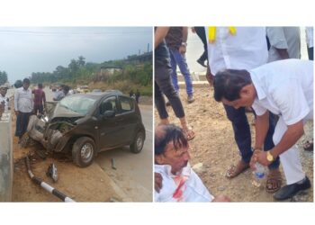 ಮೆಲ್ಕಾರ್ ಡಿವೈಡರ್‌ಗೆ ಕಾರು ಡಿಕ್ಕಿ: ಪುತ್ತೂರಿನ ನಾಲ್ವರಿಗೆ ಗಾಯ : ಆಸ್ಪತ್ರೆಗೆ ದಾಖಲಿಸಿದ ಕೃಷ್ಣ ಪ್ರಸಾದ್ ಆಳ್ವ..!!