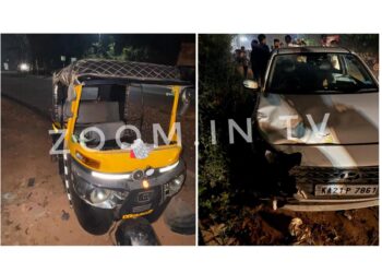 ಪುತ್ತೂರು: ಬಪ್ಪಳಿಗೆ ಬಳಿ ಕಾರು ಮತ್ತು ರಿಕ್ಷಾ ನಡುವೆ ಡಿಕ್ಕಿ..!!