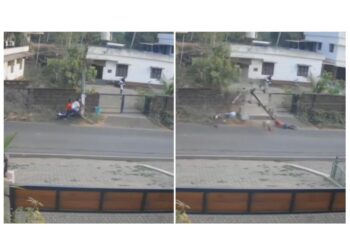 ವಿದ್ಯುತ್ ಕಂಬಕ್ಕೆ ಸ್ಕೂಟರ್ ಡಿಕ್ಕಿ: ಇಬ್ಬರು ವಿದ್ಯಾರ್ಥಿಗಳಿಗೆ ಗಾಯ..!!