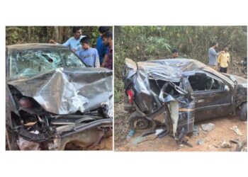 ಅಮಲು ಸೇವಿಸಿ ಕಾರು ಡೈವ್ : ಕಾರಿಗೆ ಹಿಂಬದಿಯಿಂದ ಡಿಕ್ಕಿ :ಚಾಲಕ ವಶಕ್ಕೆ..!!