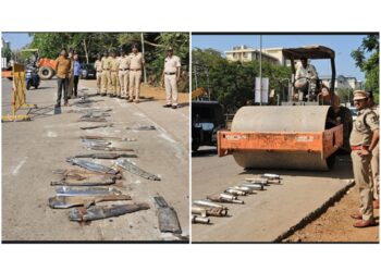 ಉಡುಪಿ: ಕರ್ಕಶ ದ್ವಿಚಕ್ರ ವಾಹನ ಸೈಲೆನ್ಸರ್‌ಗಳ ಮೇಲೆ ಪೊಲೀಸರ ಕಾರ್ಯಚರಣೆ- 120 ಸೈಲೆನ್ಸರ್‌ ವಶಕ್ಕೆ..!!