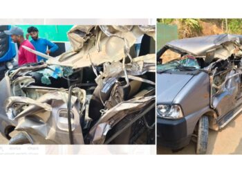 ಮಾಣಿ: ನಿಲ್ಲಿಸಿದ್ದ ಟಿಪ್ಪರ್ ಗೆ ಕಾರು ಡಿಕ್ಕಿ..!!!