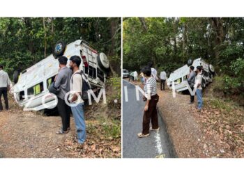 ಚಾರ್ಮಾಡಿ ಘಾಟ್ನಲ್ಲಿ ಟಿಟಿ ವಾಹನ ಪಲ್ಟಿ: 9 ಮಂದಿಗೆ ಗಾಯ, ಒಬ್ಬನ ಸ್ಥಿತಿ ಗಂಭೀರ..!!