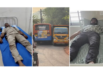 ವಿಟ್ಲ: ಕೆಎಸ್‌ಆರ್‌ಟಿಸಿ ಬಸ್ – ಟಿಪ್ಪರ್ ಲಾರಿ ಅಪಘಾತ : ಹಲ್ಲೆ ಆರೋಪ : ಇಬ್ಬರು ಆಸ್ಪತ್ರೆಗೆ ದಾಖಲು..!!