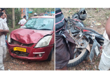 ವಿಟ್ಲ: ಕಾರು ಮತ್ತು ಬೈಕ್ ನಡುವೆ ಡಿಕ್ಕಿ: ಇಬ್ಬರು ಗಂಭೀರ..!!