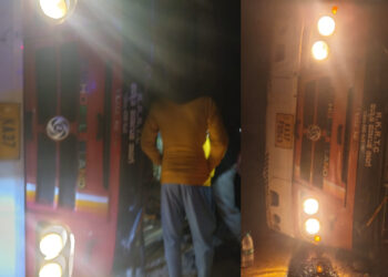 ಧರ್ಮಸ್ಥಳಕ್ಕೆ ತೆರಳುತ್ತಿದ್ದ ಬಸ್ ಪಲ್ಟಿ : 8 ಮಂದಿಗೆ ಗಾಯ..!!