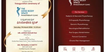 (ಮಾ.07) : ಪುತ್ತೂರಿನಲ್ಲಿ ದಿ ಮೈಂಡ್ ಬಾಡಿ ಸ್ಪೇಸ್ ಪಿಸಿಯೋಥೆರಪಿ ಕ್ಲಿನಿಕ್ ಶುಭಾರಂಭ..!!