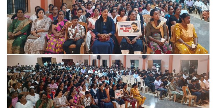 ಸಾಂಜೋ ಸುನಿಲ್ ಸಾವು: ಕಡಬದಲ್ಲಿ ಮೌನ ಕ್ಯಾಂಡಲ್ ಮೆರವಣಿಗೆ..!!