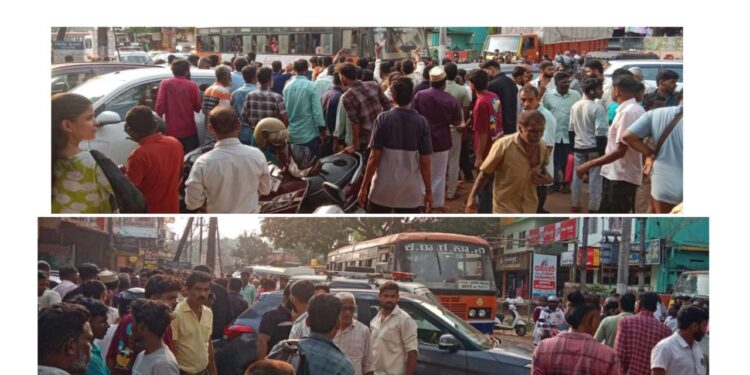 ಕಾರುಗಳ ನಡುವೆ ಡಿಕ್ಕಿ: ಪಾದಚಾರಿಗೆ ಗಾಯ..!!!