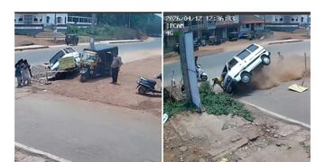 ಭೀಕರ ರಸ್ತೆ ಅಪಘಾತ: ಒಮ್ನಿ ಕಾರು ಡಿಕ್ಕಿ : ಒಬ್ಬರಿಗೆ ಗಂಭೀರ ..!!