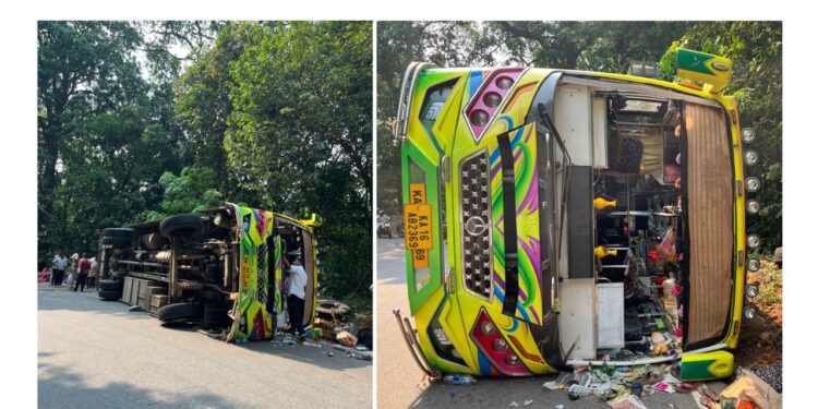 ಚಾರ್ಮಾಡಿ ಘಾಟಿಯಲ್ಲಿ ಖಾಸಗಿ ಬಸ್ ಅಪಘಾತ; ಹಲವರಿಗೆ ಗಂಭೀರ ಗಾಯ..!!