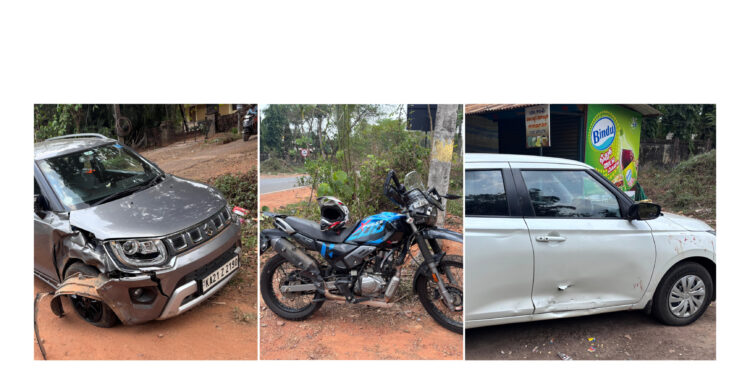 ಪುತ್ತೂರು: ಮುಕ್ರಂಪಾಡಿ ಬಳಿ ಸರಣಿ ಅಪಘಾತ : ಬೈಕ್ ಸವಾರರಿಗೆ ಗಾಯ..!!