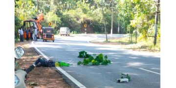 ಕ್ರೇನ್ ಡಿಕ್ಕಿಯಾಗಿ ಪಾದಚಾರಿ ಸಾವು..!!