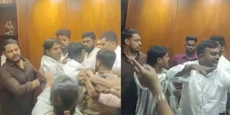 ಕೆಪಿಸಿಸಿ ಕಚೇರಿಯಲ್ಲಿಯೇ ಯೂತ್​​ ಕಾಂಗ್ರೆಸ್ ಕಾರ್ಯಕರ್ತರ ನಡುವೆ ಹೊಡೆದಾಟ..!!