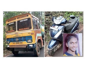 ನೀರಿನ ಟ್ಯಾಂಕರ್‌ಗೆ ಸ್ಕೂಟರ್‌ ಡಿಕ್ಕಿ- ಸವಾರ ಸ್ಥಳದಲ್ಲೇ ಸಾವು..!!