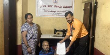 ಸಹಾಯರೂಪದಲ್ಲಿ ಹೊಲಿಗೆ ಯಂತ್ರ ಹಸ್ತಾಂತರ..!