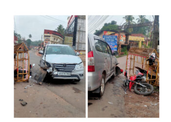 ಪುತ್ತೂರು : ಇನ್ನೋವಾ ಕಾರು – ಬೈಕ್ ನಡುವೆ ಅಪಘಾತ..!!
