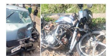 ಗೋಳಿತ್ತೊಟ್ಟು ಜಂಕ್ಷನ್‌ನಲ್ಲಿ ಭೀಕರ ಅಪಘಾತ: ಬೈಕ್ ಸವಾರ ಸ್ಥಳದಲ್ಲೇ ಸಾವು, ಮಹಿಳೆಗೆ ಗಂಭೀರ ಗಾಯ..!!