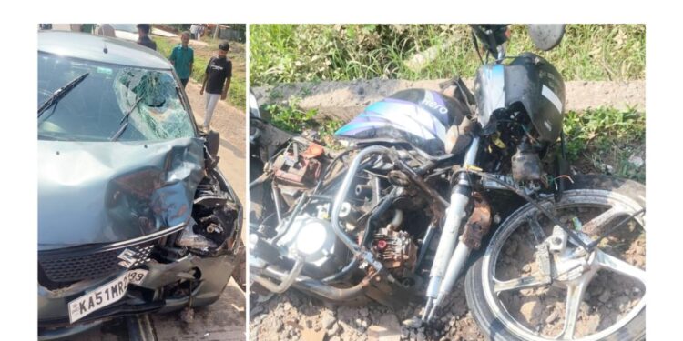 ಗೋಳಿತ್ತೊಟ್ಟು ಜಂಕ್ಷನ್‌ನಲ್ಲಿ ಭೀಕರ ಅಪಘಾತ: ಬೈಕ್ ಸವಾರ ಸ್ಥಳದಲ್ಲೇ ಸಾವು, ಮಹಿಳೆಗೆ ಗಂಭೀರ ಗಾಯ..!!