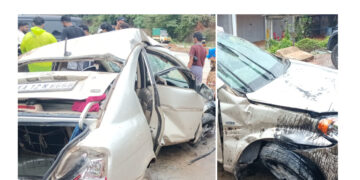 ಗಡಿಯಾರ: ಕಾರು ಪಲ್ಟಿ : ಹಾಸನ  ಮೂಲದ ಚಾಲಕ ಮೃತ್ಯು : ಮೂವರಿಗೆ ಗಾಯ..!