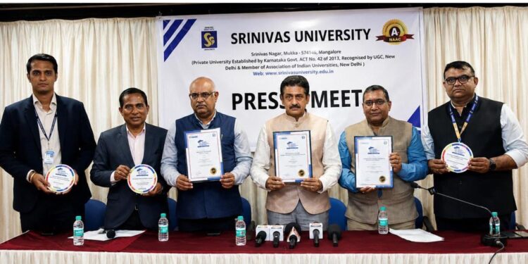 ಶ್ರೀನಿವಾಸ ವಿಶ್ವವಿದ್ಯಾಲಯಕ್ಕೆ  ಮೂರು ಅಂತಾರಾಷ್ಟ್ರೀಯ ಪ್ರಶಸ್ತಿ : ಶಿಕ್ಷಣ ಕ್ಷೇತ್ರದಲ್ಲಿ ಹೊಸ ಮೈಲಿಗಲ್ಲು..!!!