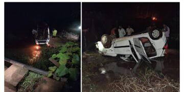 ಅಂಗಳಕ್ಕೆ ಉರುಳಿದ ತೆಂಗಿನ ಮರ; ಕೂದಲೆಳೆಯ ಅಂತರದಲ್ಲಿ ವ್ಯಕ್ತಿ ಪಾರು..!!