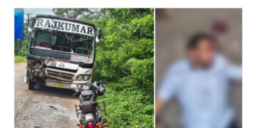 ಬಸ್ ಮತ್ತು ಬೈಕ್ ನಡುವೆ ಡಿಕ್ಕಿ: ಸವಾರ ಮೃತ್ಯು..!!