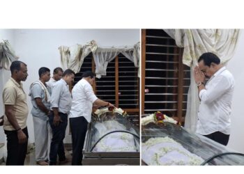 ಬಾಲ್ಯ ಸ್ನೇಹಿತನ ನಿಧನ: ಅಂತಿಮ ದರ್ಶನ ಪಡೆದ ಶಾಸಕ ಅಶೋಕ್ ಕುಮಾರ್ ರೈ..!!