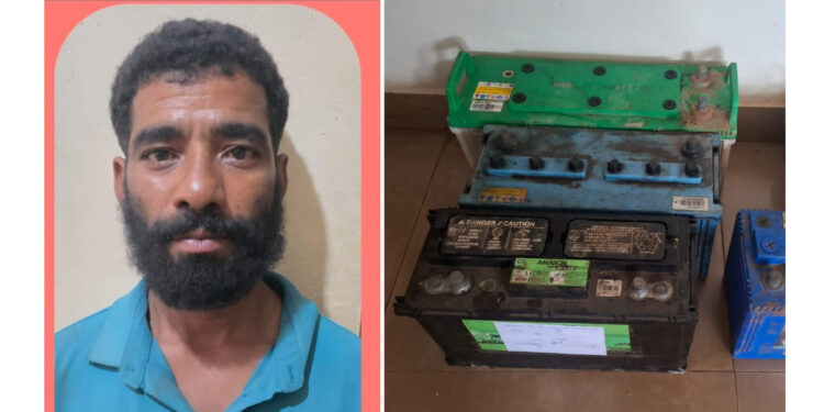 ಸುಳ್ಯ: ವಾಹನಗಳ ಬ್ಯಾಟರಿ ಕಳವು ಪ್ರಕರಣ ಭೇದಿಸಿದ ಪೊಲೀಸರು; 5 ಬ್ಯಾಟರಿಗಳ ಸ್ವಾಧೀನ