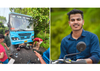 KSRTC ಬಸ್ ಮತ್ತು ಬೈಕ್ ನಡುವೆ ಡಿಕ್ಕಿ: ಸವಾರ ಮೃತ್ಯು..!!
