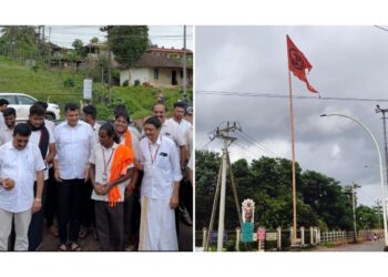 ವಿವೇಕಾನಂದ ವಿದ್ಯಾವರ್ಧಕ ಸಂಘದ ಗಣೇಶೋತ್ಸವ ಅಲಂಕಾರಕ್ಕೆ ಕೇಸರಿ ಧ್ವಜ ಹಾರಿಸುವ ಮೂಲಕ ಚಾಲನೆ..!!
