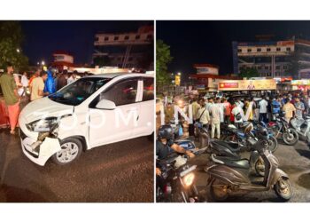 ಪುತ್ತೂರು: ನಿಲ್ಲಿಸಿದ್ದ ವಾಹನಗಳಿಗೆ ಕಾರು ಡಿಕ್ಕಿ..!!
