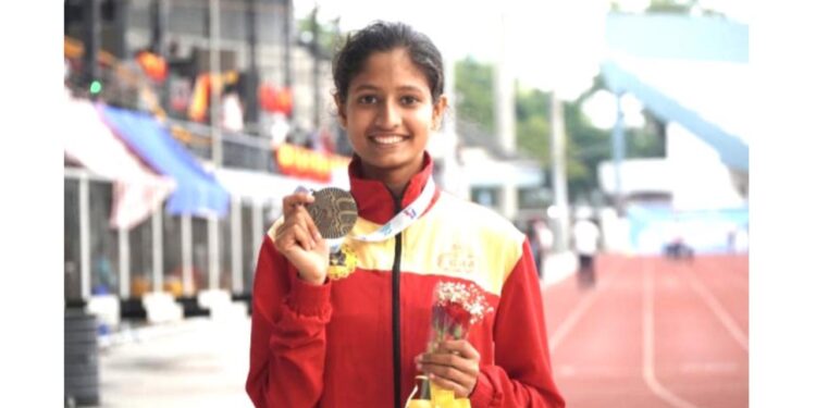 ನ್ಯಾಶನಲ್ ಅಥ್ಲೆಟಿಕ್ಸ್ ಚಾಂಪಿಯನ್ ಶಿಪ್ -ವಿವೇಕಾನಂದ ಪದವಿಪೂರ್ವ ಕಾಲೇಜಿನ ಕೀರ್ತಿಗೆ ಚಿನ್ನದ ಪದಕ..!