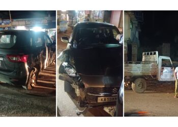 ಪುತ್ತೂರು: ಕಬಕದಲ್ಲಿ ಸರಣಿ ಅಪಘಾತ..!!