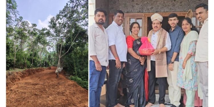 ಪೆರುವಾಯಿ: ರಸ್ತೆ ನಿರ್ಮಾಣಕ್ಕೆ ಗುದ್ದಲಿಪೂಜೆ, ಶಾಸಕರಿಗೆ ಸನ್ಮಾನ..!!