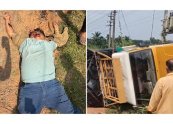 ಪುತ್ತೂರು: ಪಿಕಪ್ ಪಲ್ಟಿಯಾಗಿ ಚಾಲಕ ಸಾವು..!!!